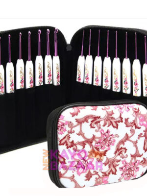 Floral crochet hook set