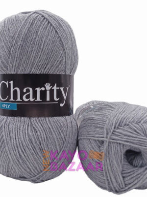 Charity 4 ply 011 silver grey