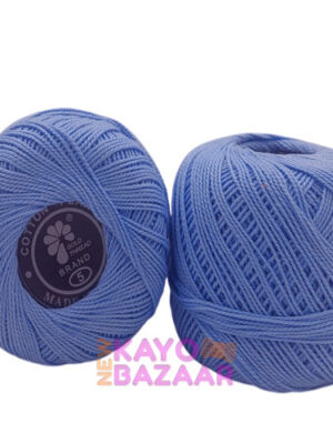 Cotton pearl no 5 saxe blue