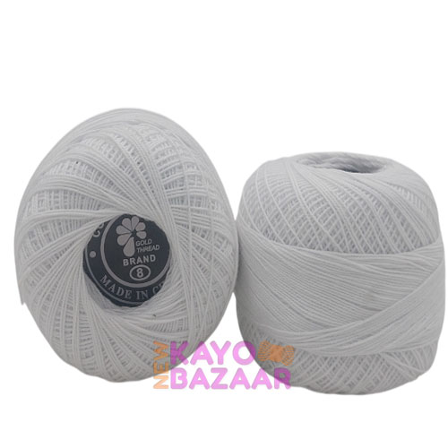 Cotton pearl no 8 white