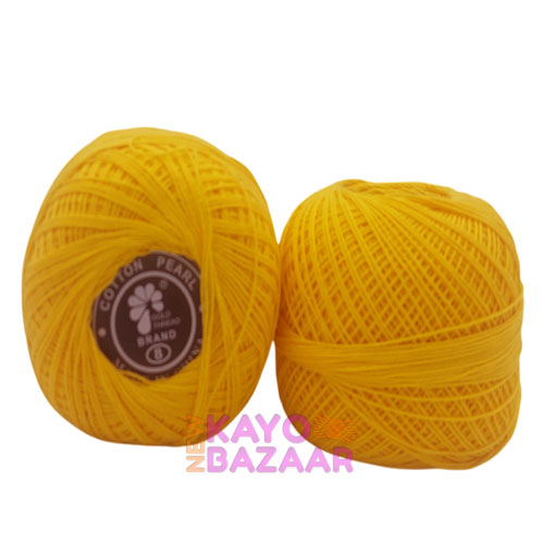 Cotton pearl no 8 yellow