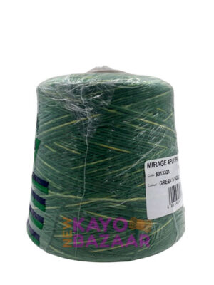 Mirage 4 ply print cone 321 Green n Gold