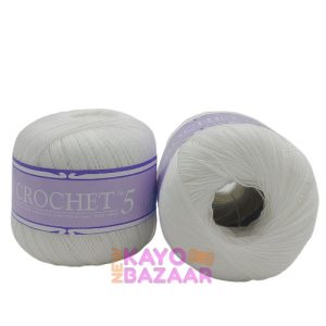 Elle crochet no 5 50g 001 white