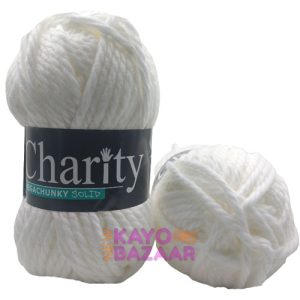 Charity Mega Chunky Solid 001 white