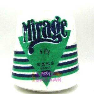 Mirage 4 ply cone 001 white