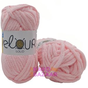Velour solid 004 baby pink