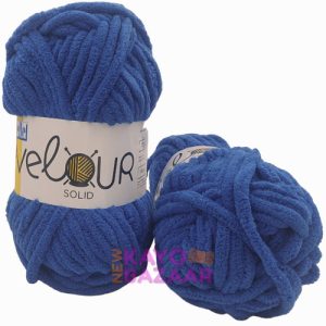 Velour solid 008 blue