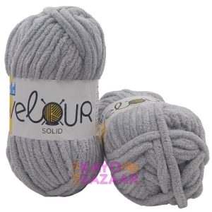 Velour solid 011 grey