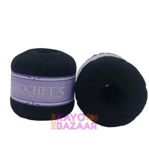 Elle crochet no 5 50g 017 black