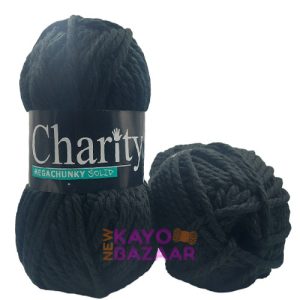 Charity Mega Chunky Solid  017 Black