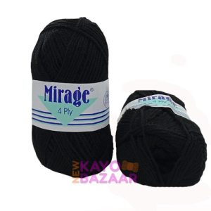 Mirage 4 ply 017 black