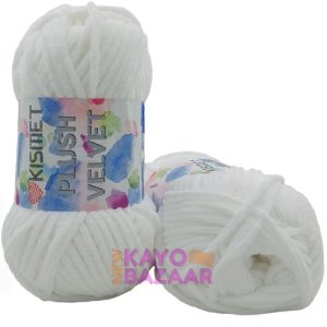 Plush velvet 06 white