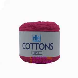 Cottons 4 ply 076 crimson