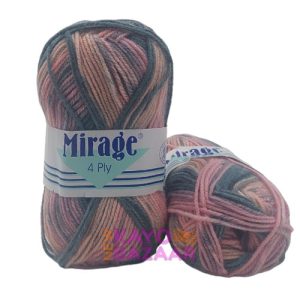 Mirage 4 ply print 309 rose nougat