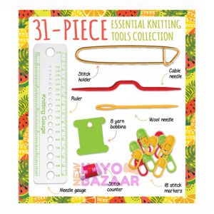 31-piece essential knitting tools collection