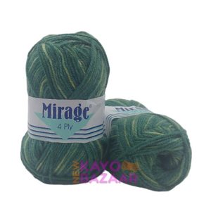 Mirage 4 ply print 321 green & gold