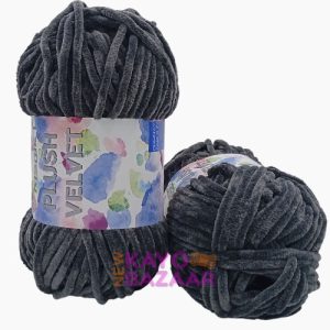Plush velvet 43 charcoal