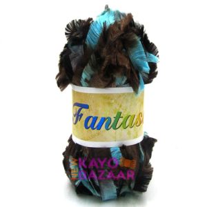 Fantasia 47 aqua & brown mix