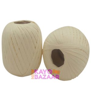 Raffia crochet ribbon cream