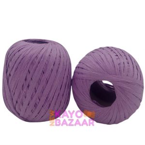 Raffia crochet ribbon lilac
