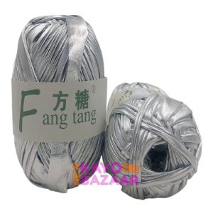 Metallic tape yarn silver