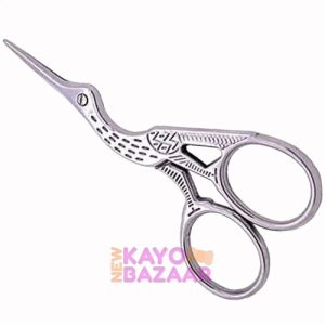 Silver stork embroidery scissor