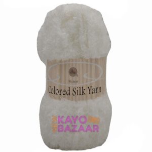 Colored Silk yarn White