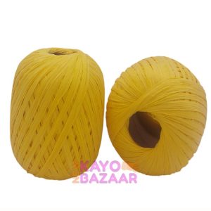 Raffia crochet ribbon yellow